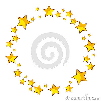 Golden Stars round border vector Vector Illustration