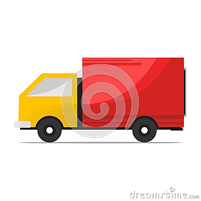 Vector illustration of a goods delivery car Vector Illustration