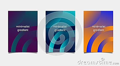 A4 vector illustration of gradient background. Vibrant, blue, and orange gradients. Cartoon Illustration