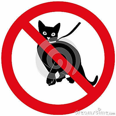 Vector illustration of graphic symbol icon warning sign prohibiting bringing pets in this area Vector Illustration