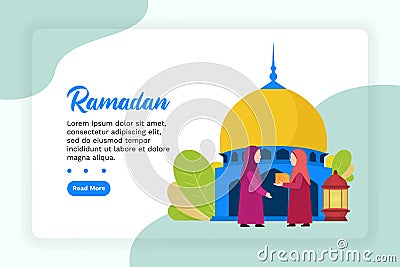 Vector illustration graphic ui/ux ramadhan design Vector Illustration