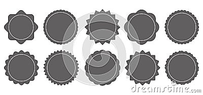 Vector illustration of gray colored award banners on white background Vector Illustration