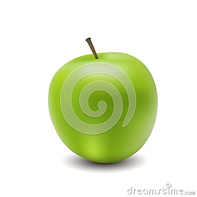 Vector illustration for green apple nuture food organic vegetable organic Cartoon Illustration