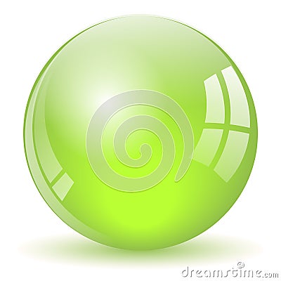 Green sphere ball Vector Illustration