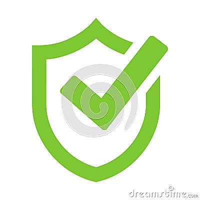 Shield security tick icon Vector Illustration