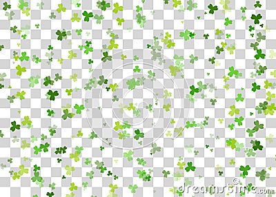 Green clover background transparent vector Vector Illustration
