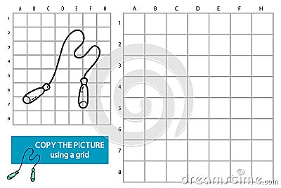 jump rope grid copy picture Vector Illustration