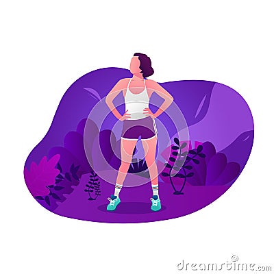 Gymnastics to maintain your health Vector Illustration