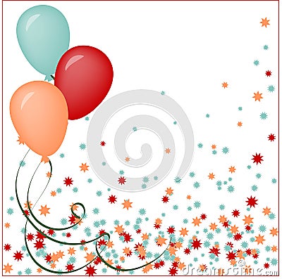 Vector Illustration of a Happy Birthday Card Vector Illustration