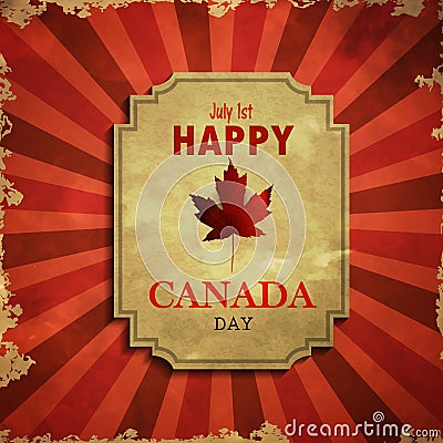 Vector illustration of Happy Canada Day. Vector Illustration