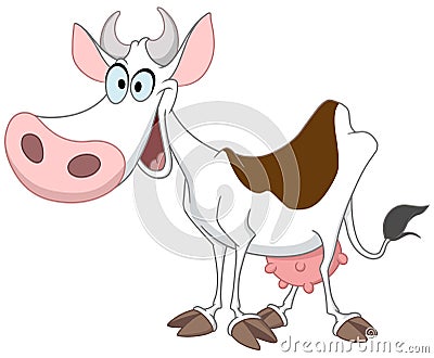 Happy cow Vector Illustration