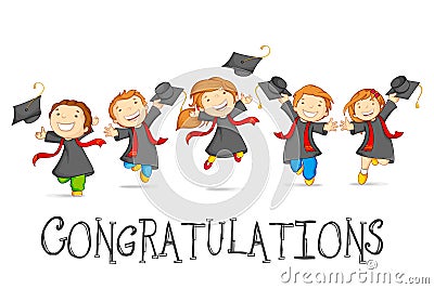 Happy Graduates Vector Illustration