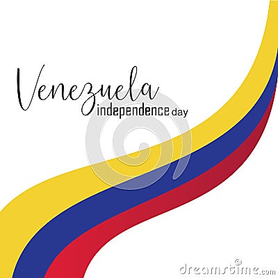 Vector illustration of Happy Venezuela Independence Day Vector Illustration