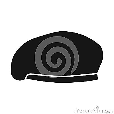 Vector design of hats and commando symbol. Collection of hats and clothes stock vector illustration. Vector Illustration