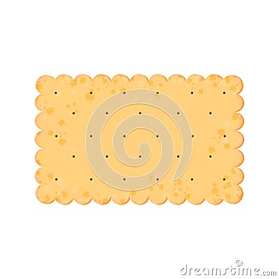 Health cracker. Isolated cookie: rectangle. Icon Vector Illustration