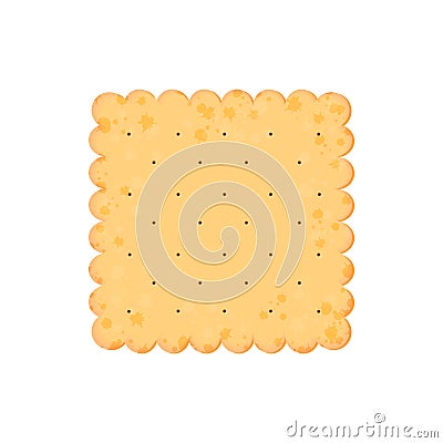 Health cracker. Isolated cookie: square. Icon for design product shop, poster Stock Photo