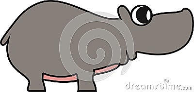 Vector illustration of a hippo Vector Illustration