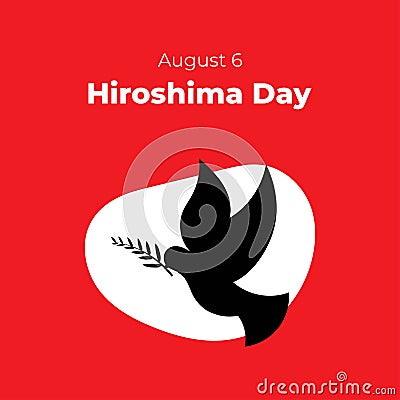 Vector illustration for Hiroshima nuclear attack day Vector Illustration