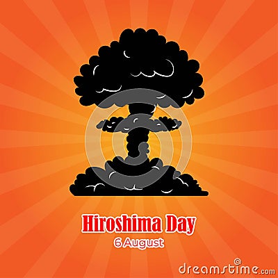 Vector illustration for Hiroshima nuclear attack day Vector Illustration