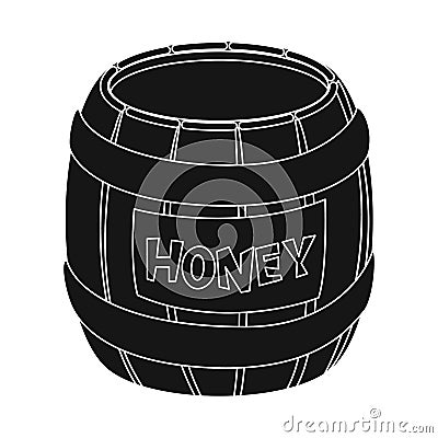 Vector illustration of honey and barrel symbol. Collection of honey and healthy stock vector illustration. Vector Illustration