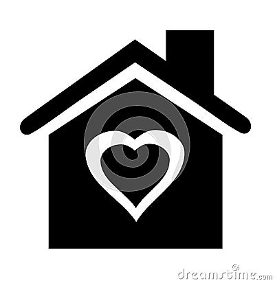 Vector House Icon Isolated on White Background. Vector Illustration
