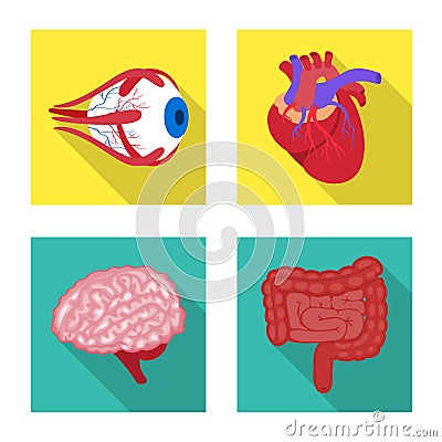 Vector design of human and health logo. Collection of human and scientific vector icon for stock. Vector Illustration