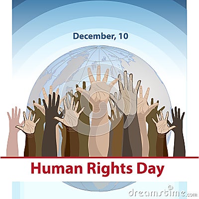 Vector illustration of Human Rights Day background. Vector Illustration