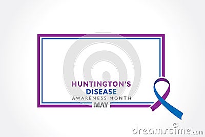 Vector Illustration of Huntington Disease Awareness Month observed in May Vector Illustration