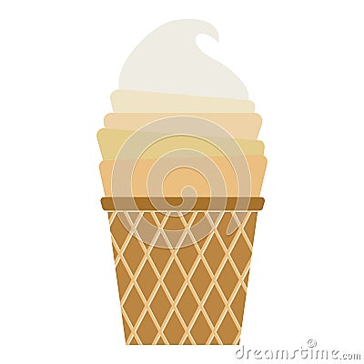 Vector illustration of ice cream. Vector Illustration