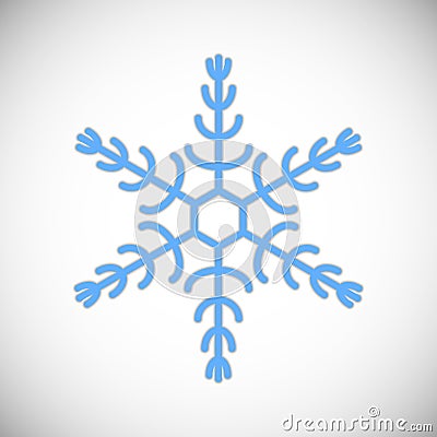 Vector illustration, icon of winter snowflake Vector Illustration