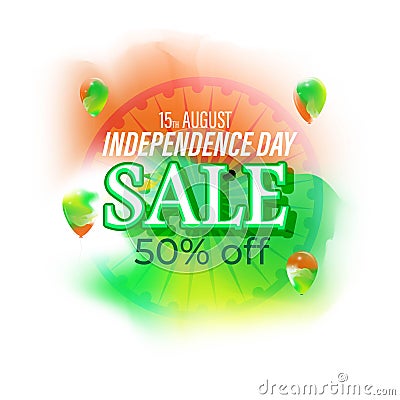 Vector illustration for Indian independence sale banner. Vector Illustration