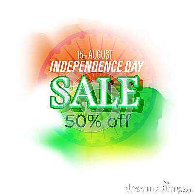 Vector illustration for Indian independence sale banner. Vector Illustration