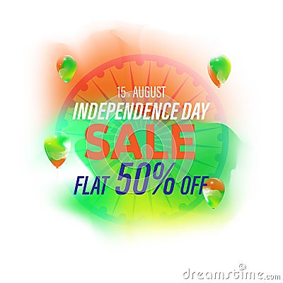 Vector illustration for Indian independence sale banner. Vector Illustration