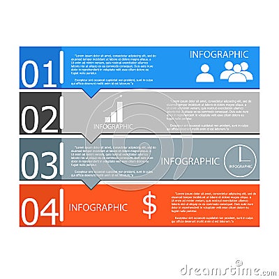 Vector illustration Infographic workflow layout diagram number options web design Vector Illustration