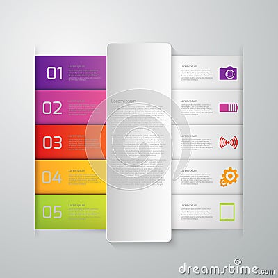 Vector illustration infographics paper strips Vector Illustration