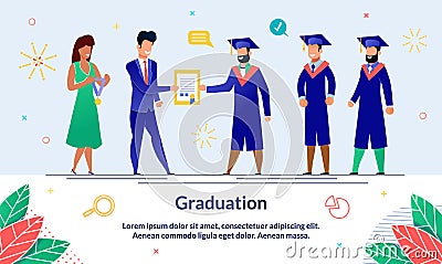 Vector Illustration Inscription Graduation, Slide. Vector Illustration