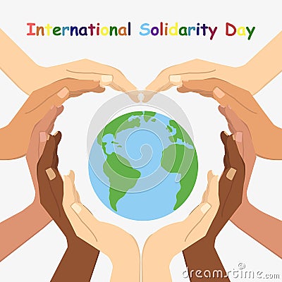 Vector illustration of International Day for Solidarity. Cartoon Illustration