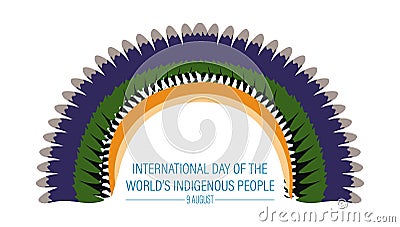 Vector Illustration of International Day of the Worldâ€™s Indigenous People. August 9 Vector Illustration