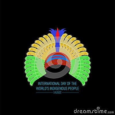 Vector Illustration of International Day of the Worldâ€™s Indigenous People. August 9 Vector Illustration