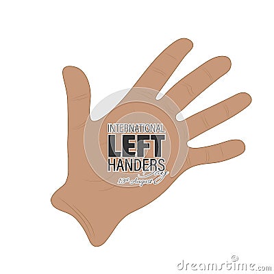 International lefthanders Day. August 13. Happy Left Handers Day Vector Illustration