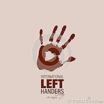 International lefthanders Day. August 13. Happy Left Handers Day Vector Illustration