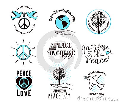 Vector illustration of international peace day september 21 Vector Illustration