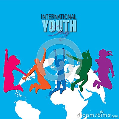 Vector Illustration of International Youth Day 12th August Vector Illustration