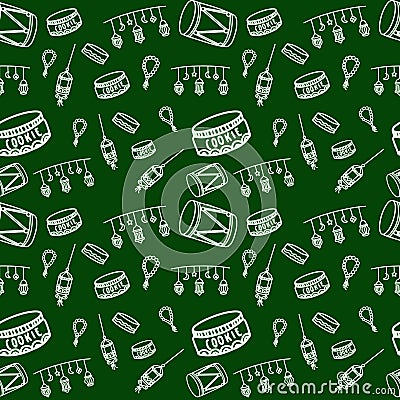 Islamic Doodle Pattern Vector Vector Illustration