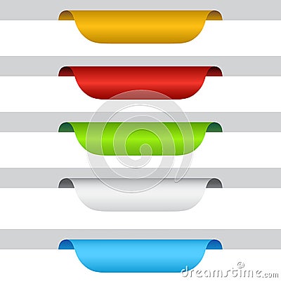 Tag labels ribbon set Vector Illustration