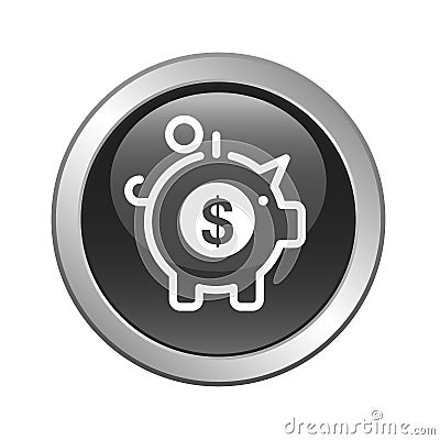 Money savings piggy bank icon Vector Illustration