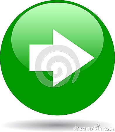 Next page web button green Vector Illustration