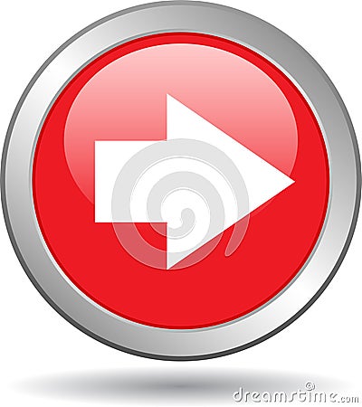 Next page web button red Vector Illustration