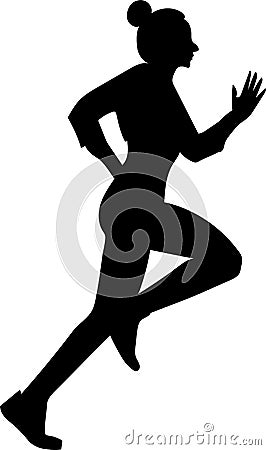 Vector illustration. isoleted black silhouette fitness exercise Cartoon Illustration