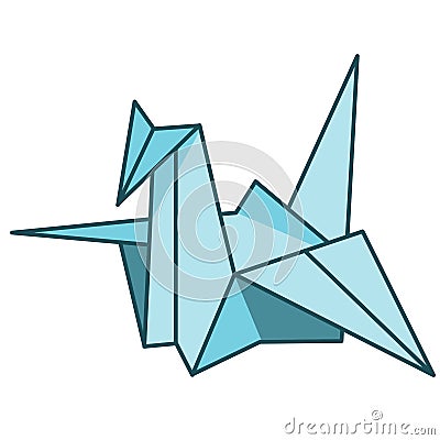 Vector illustration Japanese paper cranes Cartoon Illustration